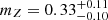 $ m_Z=0.33_{-0.10}^{+0.11} $
