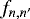 $f_{n,n^{\prime}}$