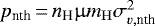 $p_{\textrm{nth}}{\,{=}\,}n_{\textrm{H}}{\upmu} m_{\mathrm{H}}\sigma_{v,\textrm{nth}}^{2}$