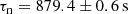 $$ \begin{aligned} \tau _{\rm n}=879.4\pm 0.6\, \mathrm{s} \end{aligned} $$
