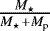 $\frac{M_{\star}}{M_{\star}+M_{\textrm{p}}}$