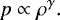 \begin{equation*}p \propto \rho^{\gamma}. \end{equation*}