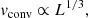$$ \begin{aligned} { v}_{\text{conv}} \propto L^{1/3}, \end{aligned} $$