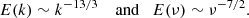 $$ \begin{aligned} E(k)\sim k^{-13/3} \quad \text{ and}\quad E(\nu )\sim \nu ^{-7/2}. \end{aligned} $$