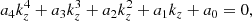 $$ \begin{aligned} a_4 k_z^4 + a_3 k_z^3 + a_2 k_z^2 + a_1 k_z + a_0 = 0, \end{aligned} $$