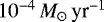 $10^{-4} \,{M_{\odot}\,\textrm{yr}}^{-1}$