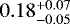 $0.18^{+0.07}_{-0.05}$