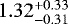 $1.32^{+0.33}_{-0.31}$