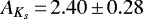 $A_{K_s}\,{=}\,2.40\,{\pm}\,0.28$