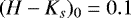 $(H-K_s)_0=0.1$