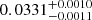 $ 0.0331^{+0.0010}_{-0.0011} $