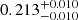 $ 0.213^{+0.010}_{-0.010} $