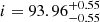 $ i= 93.96^{+0.55}_{-0.55} $