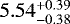 $5.54_{-0.38}^{+0.39}$