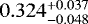 $0.324_{-0.048}^{+0.037}$