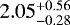 $2.05^{+0.56}_{-0.28}$