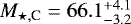$M_{\star,\textrm{C}}=66.1^{+4.1}_{-3.2}$