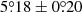 $ 5{{\overset{\circ}{.}}}18\pm0{{\overset{\circ}{.}}}20 $
