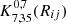 $ K_{7,35}^{0,7}(R_{ij}) $