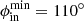 $ \phi_{\mathrm{in}}^{\mathrm{min}}=110^\circ $