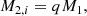 $$ \begin{aligned} M_{2,i} = qM_1, \end{aligned} $$