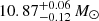 $ 10.87^{+0.06}_{-0.12}\,M_\odot $