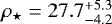 $\rho_{\star} = 27.7_{-4.2}^{+5.3}$