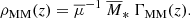 $$ \begin{aligned} \rho _{\text{MM}}(z) = \overline{\mu }^{-1}\ \overline{M}_{*}\ \Gamma _{\text{MM}}(z). \end{aligned} $$