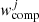 $ w_\mathrm{comp}^{j} $