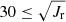 $ 30 \le \sqrt{J_{\mathrm{r}}} $