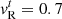 $ {\it v}^t_{\rm R}=0.7 $