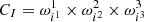 $ C_I = \omega^1_{i^1} \times \omega^2_{i^2} \times \omega^3_{i^3} $