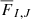 $ {\overline{{{F}}}}_{I,J} $