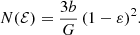 $$ \begin{aligned} N(\mathcal{{E}}) = \frac{3b}{G}\,(1-\varepsilon )^2. \end{aligned} $$