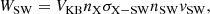 $$ \begin{aligned} W_{\rm SW}=V_{\rm KB} n_{\rm X} \sigma _{\rm X-SW} n_{\rm SW} v_{\rm SW}, \end{aligned} $$