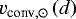 $v_{\textrm{conv}, \odot}\left(d\right)$