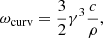 $$ \begin{aligned} \omega _{\rm curv} = \dfrac{3}{2}\gamma ^{3}\dfrac{c}{\rho }, \end{aligned} $$