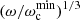 $ (\omega/\omega_{\mathrm{c}}^{\mathrm{min}})^{1/3} $