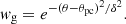 $$ \begin{aligned} { w}_{\rm g} = e^{-(\theta -\theta _{\rm pc})^{2}/\delta ^{2}}. \end{aligned} $$
