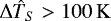 $ \Delta \hat{T}_S > 100\,\mathrm{K} $