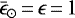 $ \bar{\epsilon}_{\odot}\,{=}\,\epsilon\,{=}\,1 $
