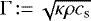$ \Gamma\,{:=}\,\sqrt{\kappa \rho c_{\textrm{s}}} $