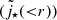$ ({\tilde j_{\star}}({ < }r)) $