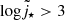 $ {{\rm\thinspace log}}{\tilde j_{\star}} > 3 $