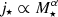 $ j_\star\propto M_\star^{\alpha} $