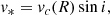 $$ \begin{aligned} { v}_{*}={ v}_{c}(R)\sin i ,\end{aligned} $$
