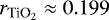 $r_{\textrm{TiO}_2}\approx 0.199$