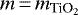 $m\,{=}\,m_{\textrm{TiO}_2}$