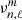 $ \nu_{n,\ell}^m $
