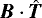 $\vec{B}\cdot\hat{\vec{T}}$
